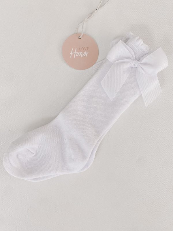 White bow socks - Image 2