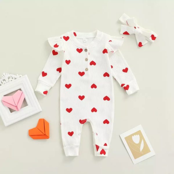 Valentine footless baby grow - Image 3