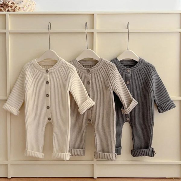 Ribbed footless babygrow